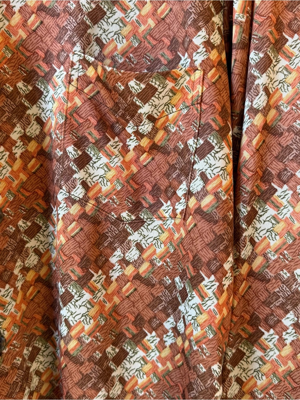 Vintage 70s Johnny Miller Long Sleeve Print Maximalist Size Large - Picture 4 of 7